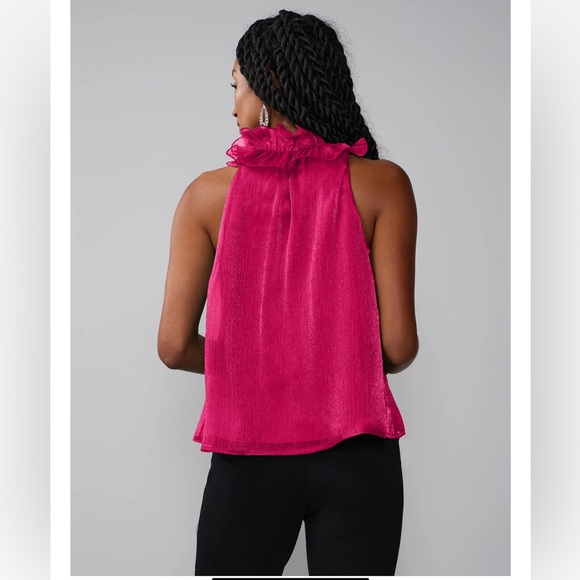 New York & Co. Sleeveless Ruffle Neck Tank Top - Picture 2 of 2